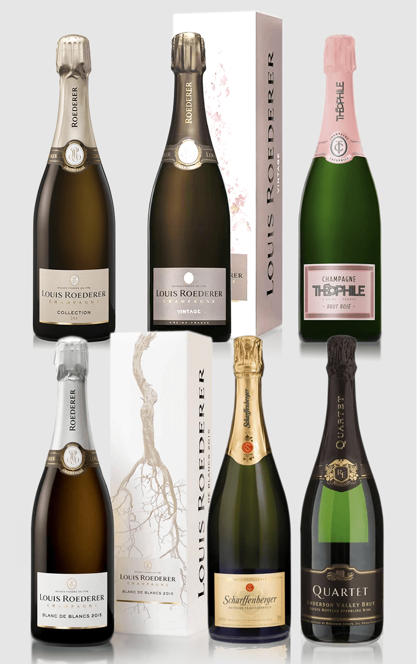 Louis Roederer Boblekassen - Smagekasse med Champagner