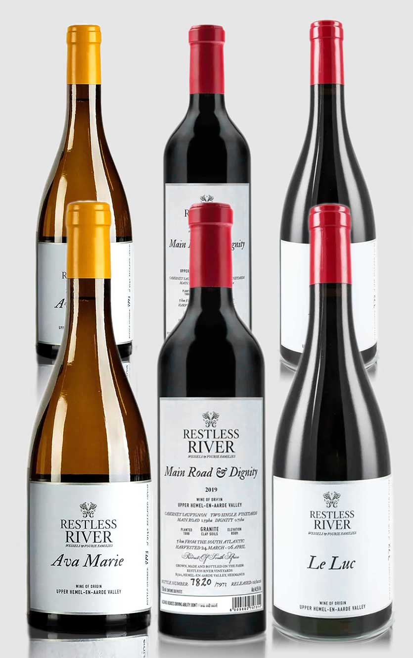 Restless River Smagekasse Med   Flasker       Restless River Vine