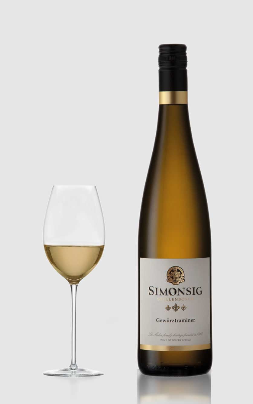 Simonsig Gewurztraminer 2022 - Hvidvin på tilbud!